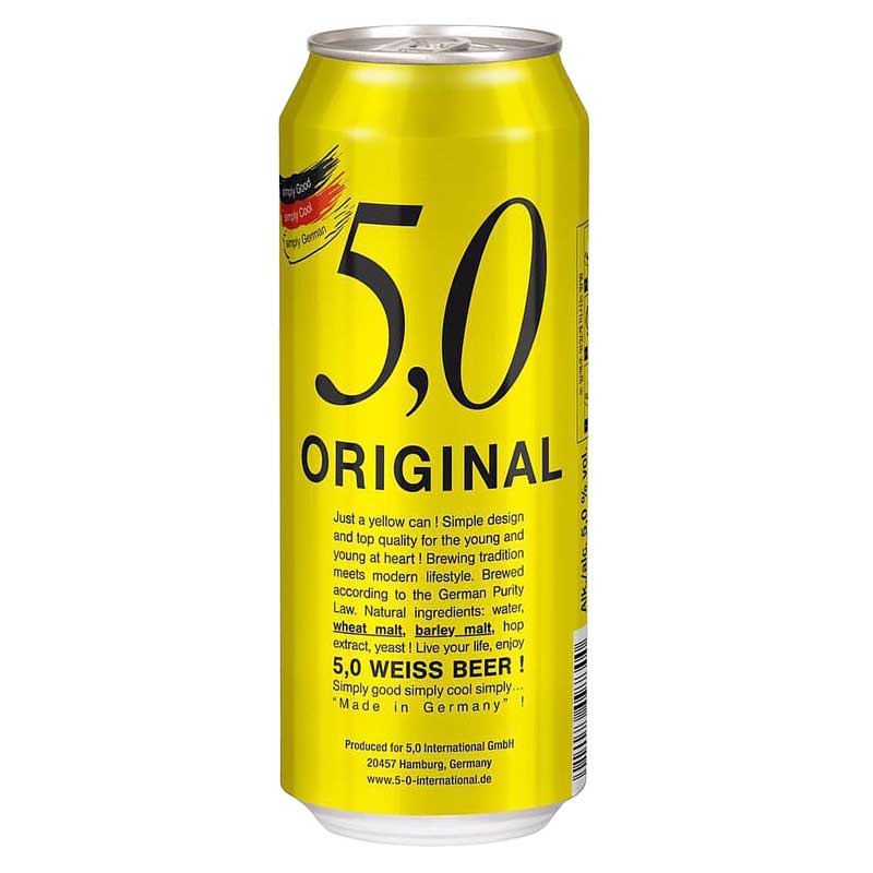 Cerveza 5,0 Original Weiss Lata Amarilla