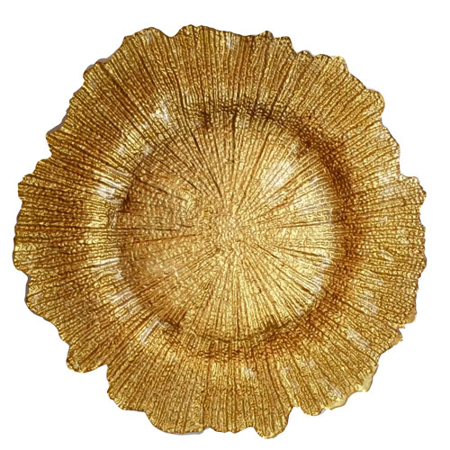 PLATO BASE DORADO CRISTAL