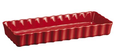 TART DISH EMILE HENRY RECTANGULAR SLIM BURGANDY